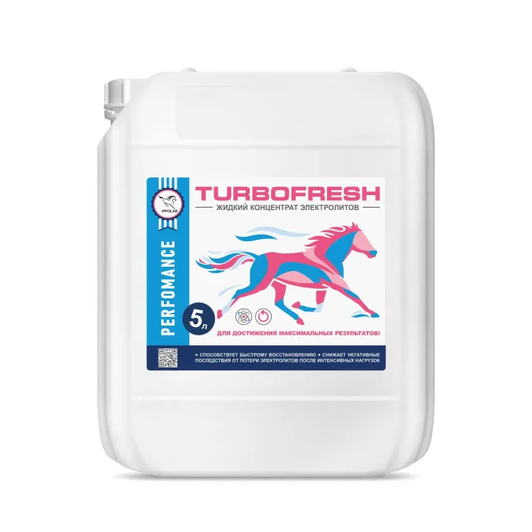 Пробио: Perfomance Turbofresh / Перфоманс Турбофреш, комплекс жидких электролитов для лошадей, 5 л.