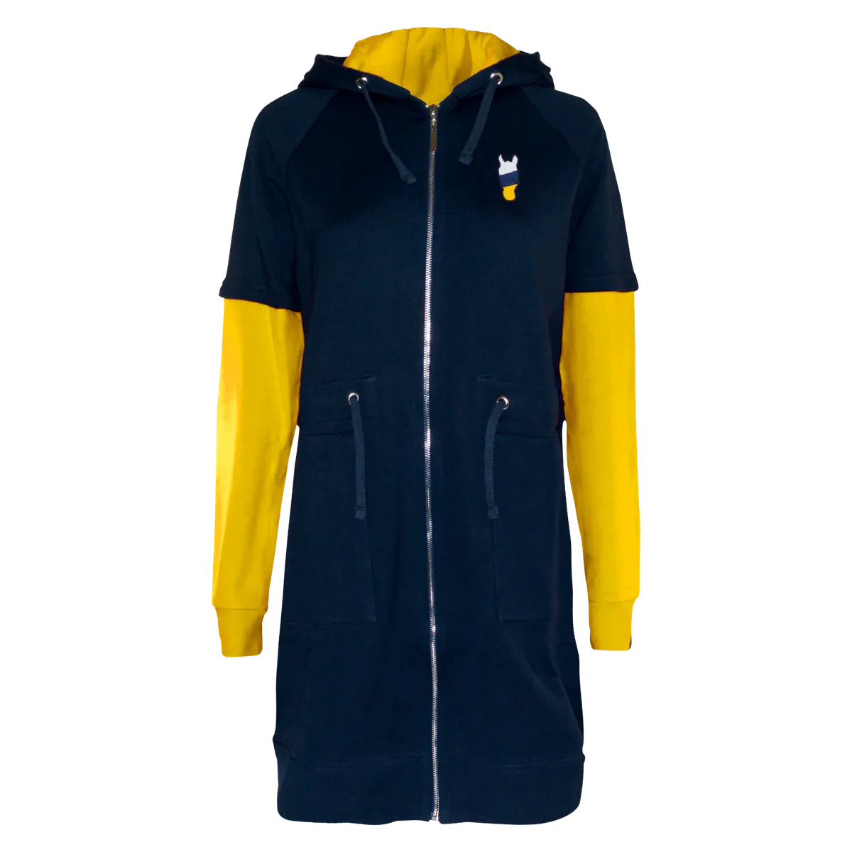 Удлиненная худи No Cold. Navy & Curry. M