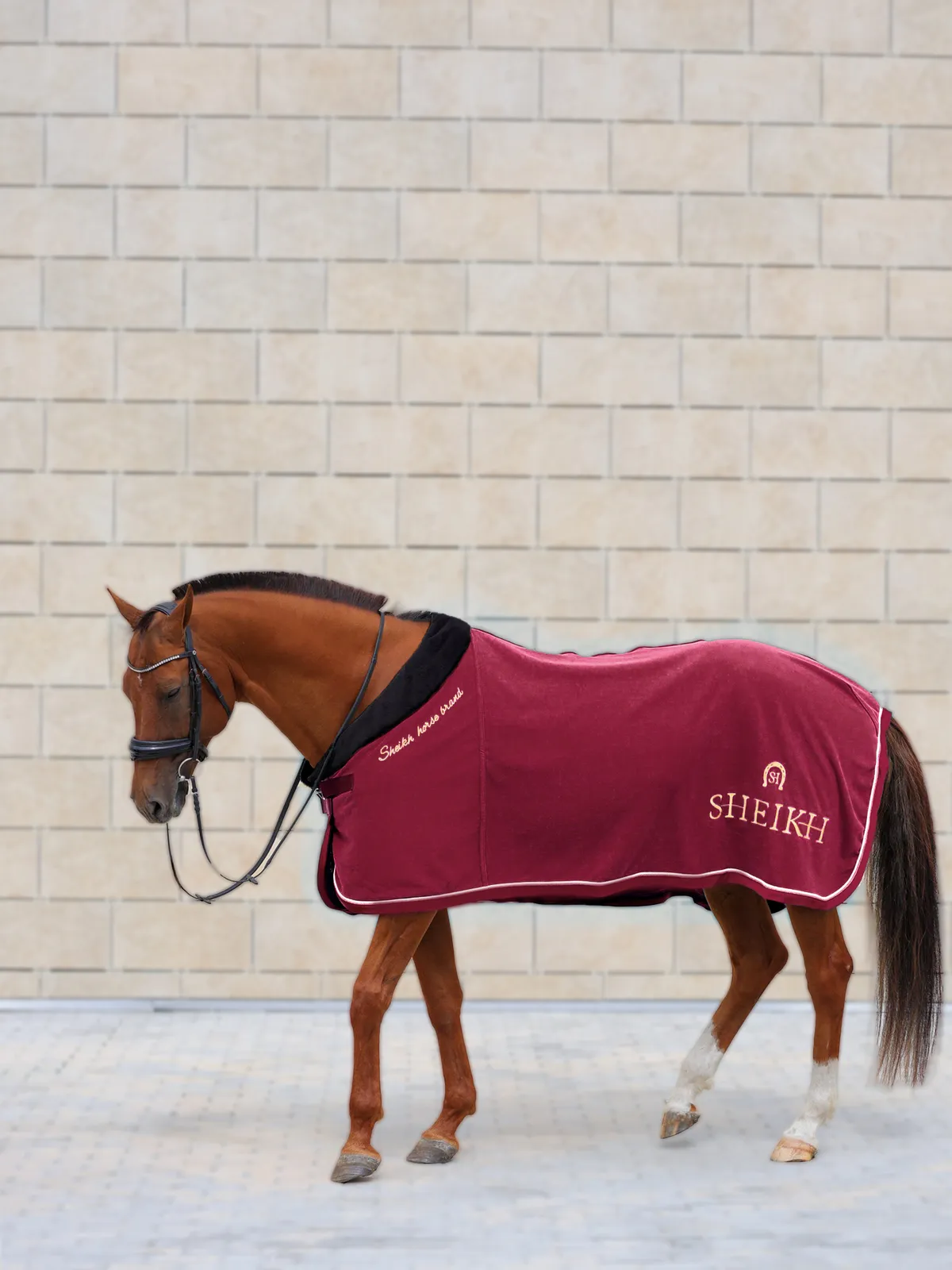 Попона SHEIKH HORSE BRAND, коллекция ORIENTAL, цвет красный, р-р 155