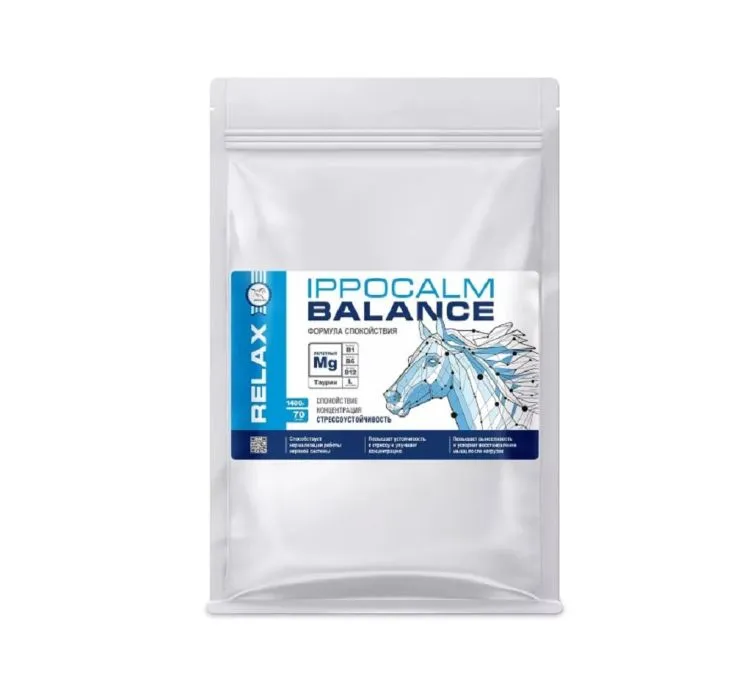 Пробио: Ippocalm Balance / Иппокальм Баланс успокаивающая подкормка для лошадей, эко-упаковка 1,4 кг