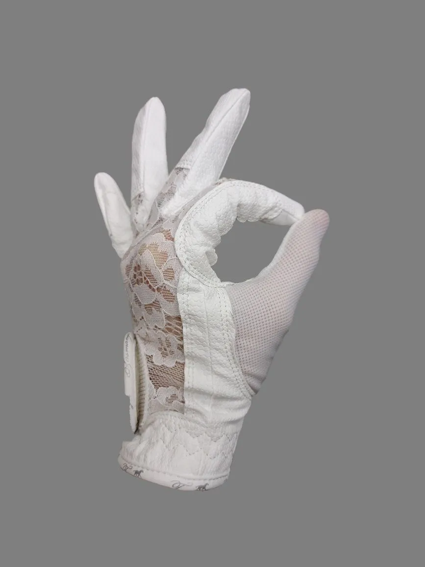 Перчатки для верховой езды Tasmanya летние, с кружевной вставкой XS