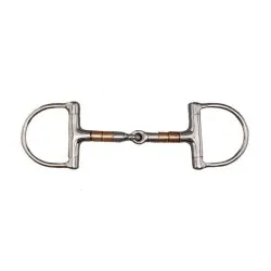 Трензель D-кольца, с медными роликами на грызле