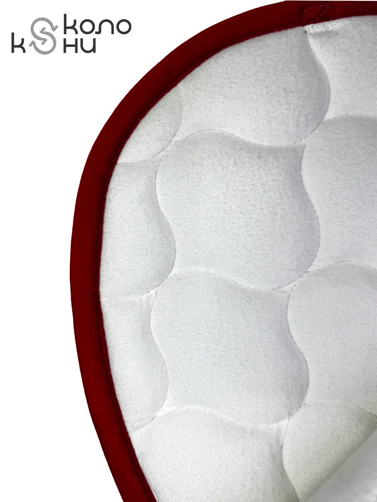 Вальтрап выездковый для лошади конный спорт, верховая езда ОколоКони, цвет красный, крупная стежка