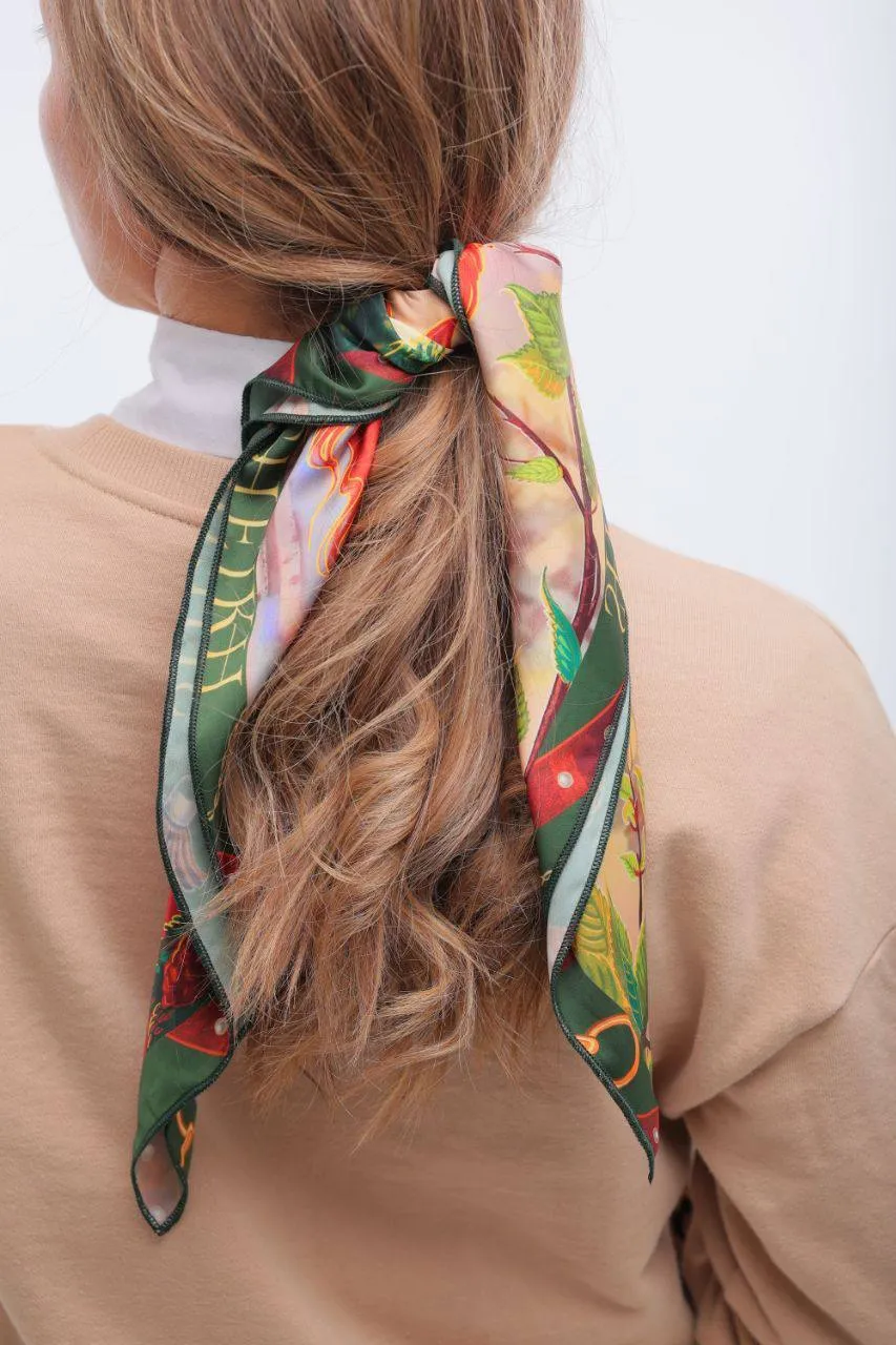 Платок маленький SHEIKH HORSE BRAND, коллекция Forest, р-р 60*60 