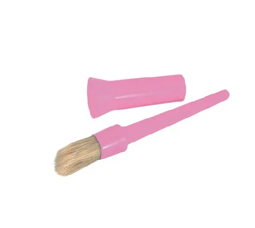 Кисточка для копыт York с колпачком розовая