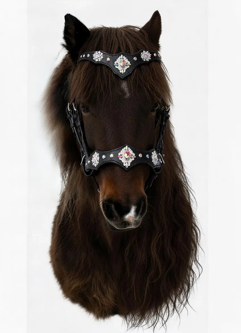 Уздечка для пони стразы хамелеон 