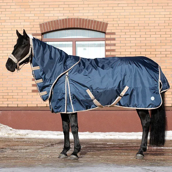 Попона зимняя Alaska с капором, 155см, 300гр. Синий