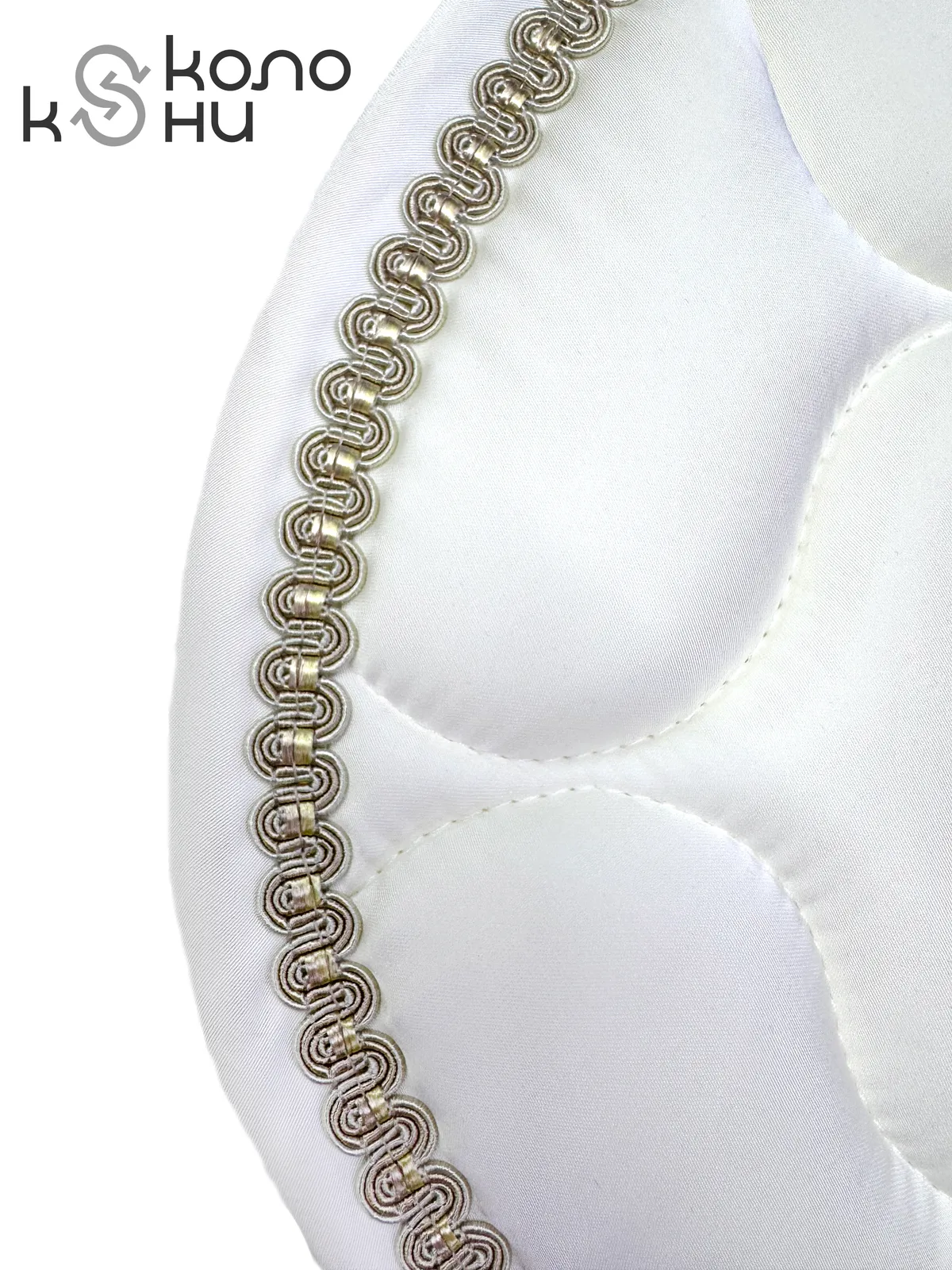 Вальтрап конкурный для лошади конный спорт, верховая езда ОколоКони, цвет белый, крупная стежка