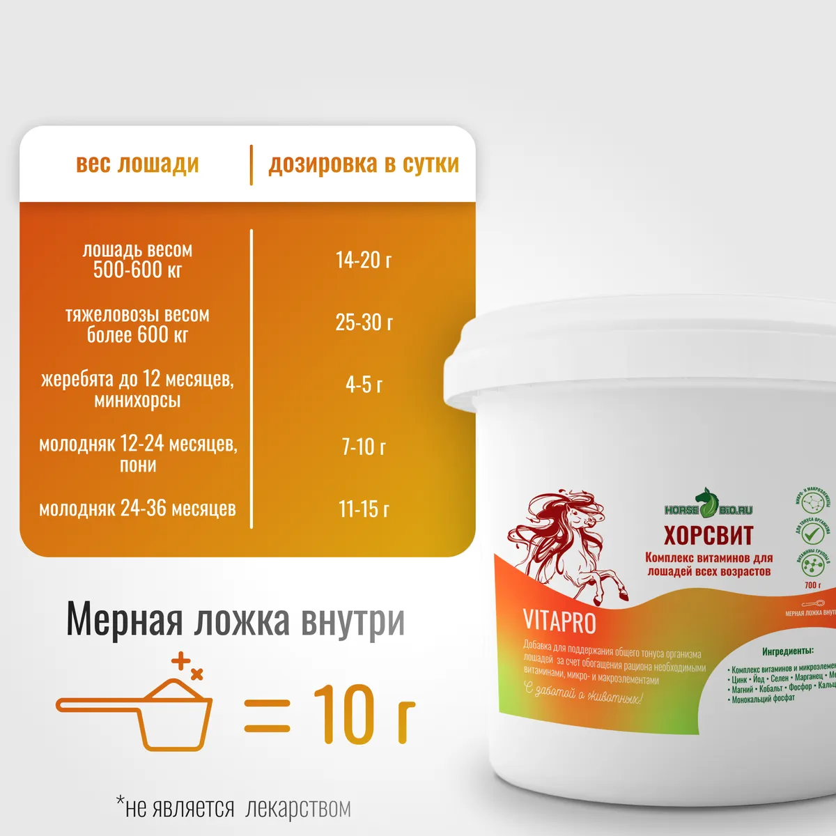 Витаминный комплекс  ХорсВит VitaPro для лошадей, 700 г