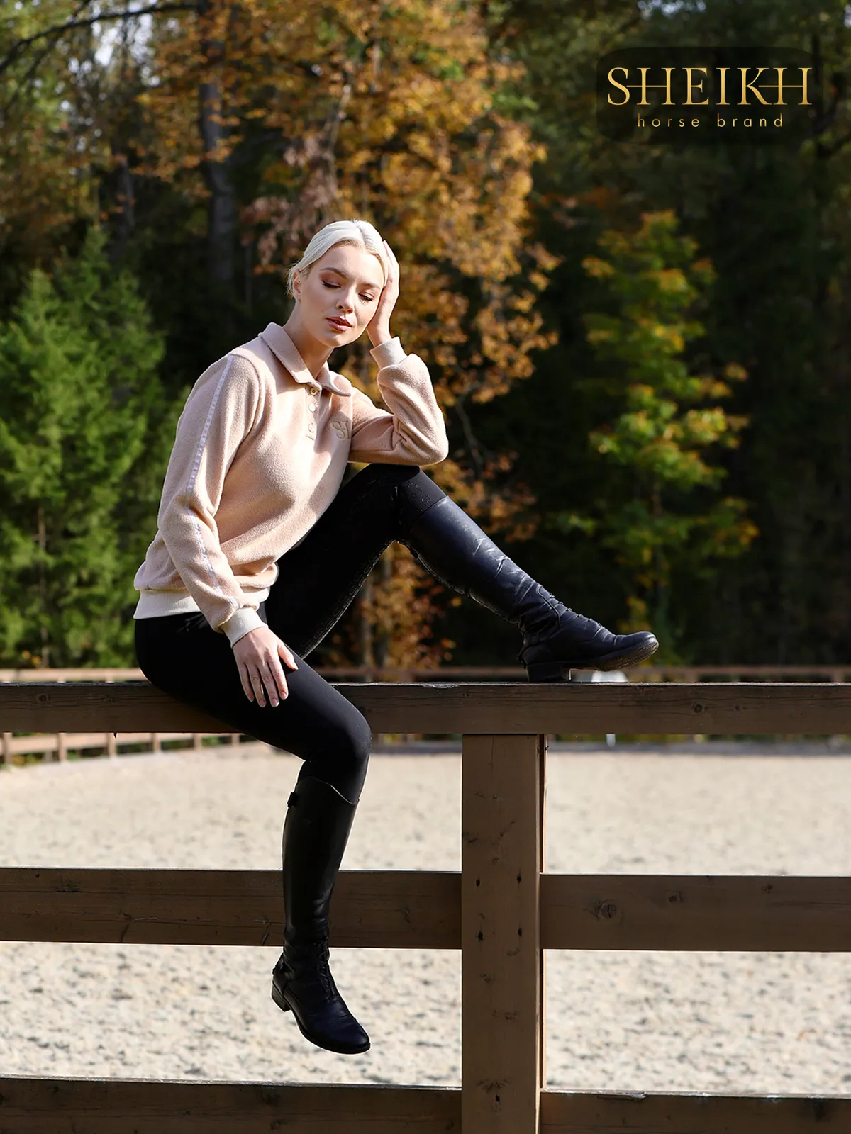 Флисовая кофта SHEIKH HORSE BRAND, цвет бежевый, размер 44 (M)