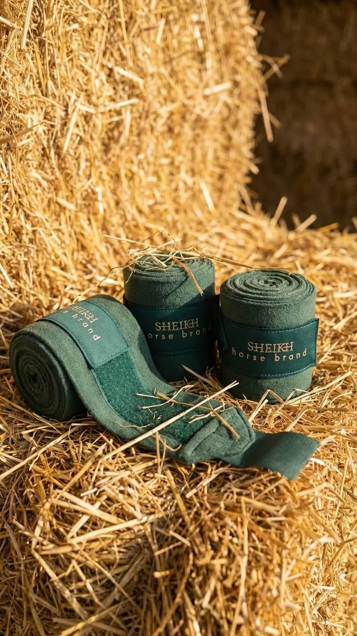 Спортивные бинты для лошадей от SHEIKH HORSE BRAND, цвет зеленый