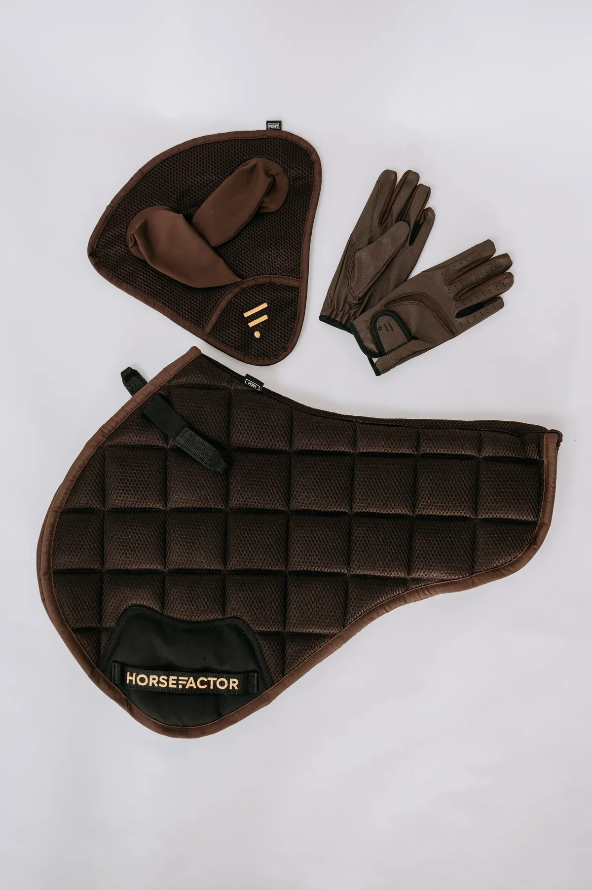 Перчатки HorseFactor коричневые (l)