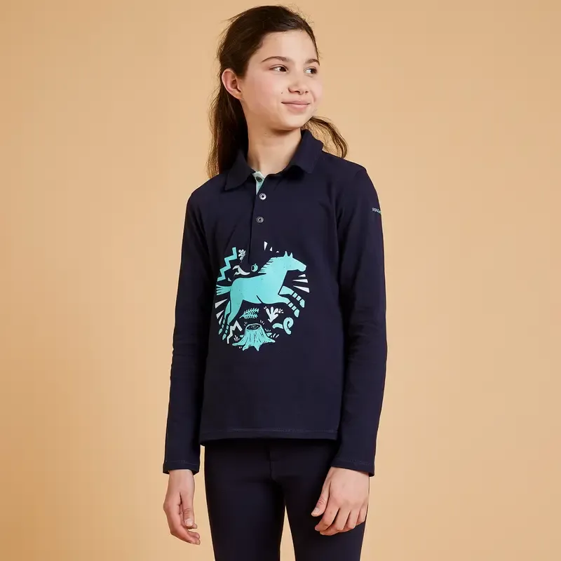 Поло с длинным рукавом