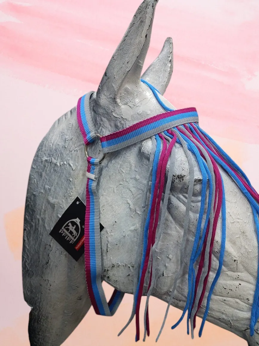 Налобник от мух с бахромой Pfiff, с затылочным ремнём full