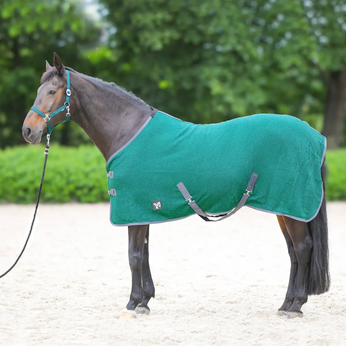 Попона York Santi вафельная/хлопковая зеленая 125 см