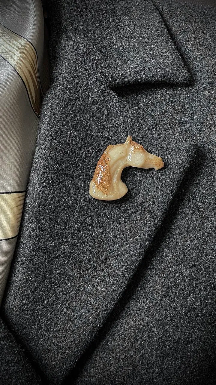 Брошь Араб слоновая кость (имитация)