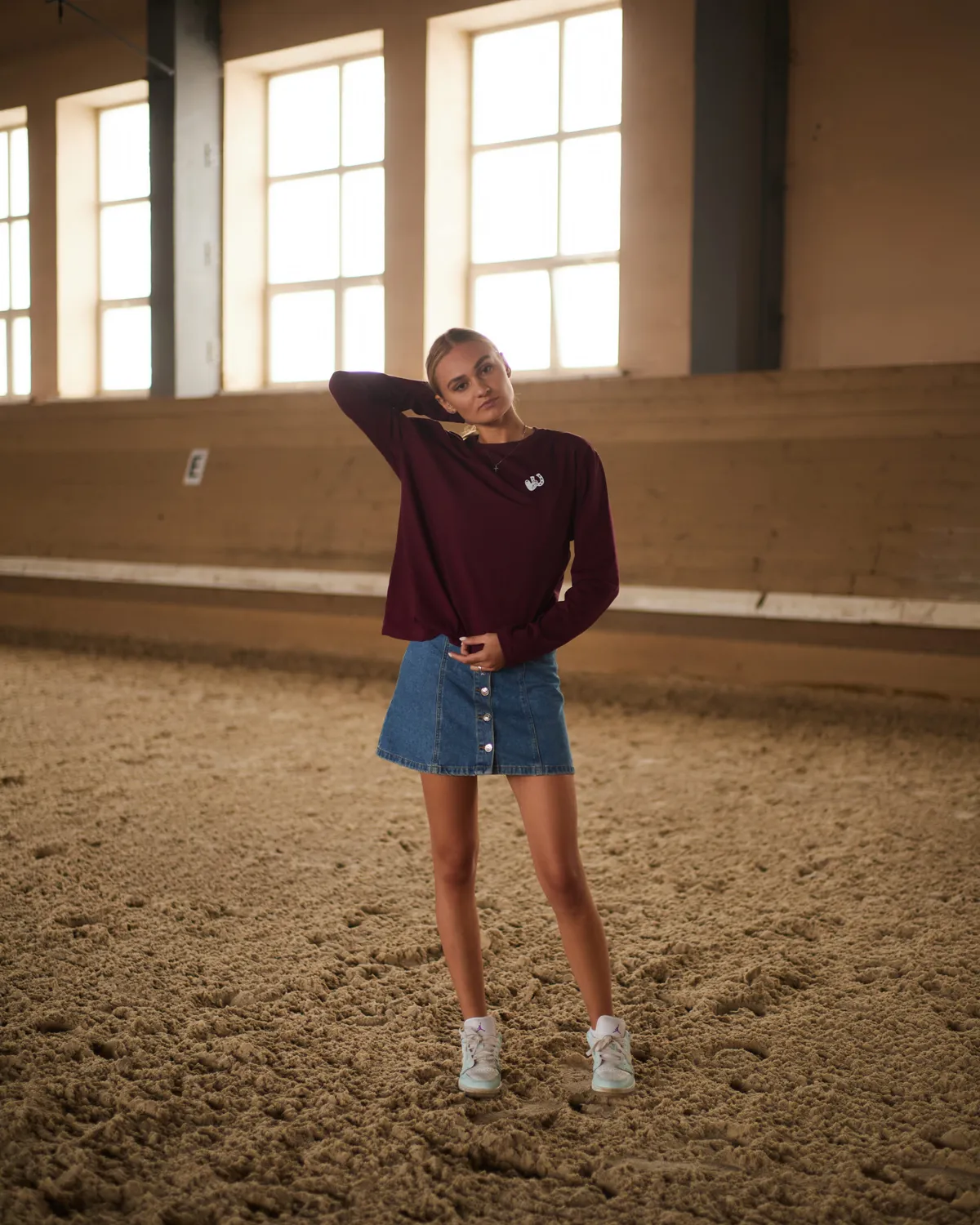 Лонгслив бордовый Krestiki