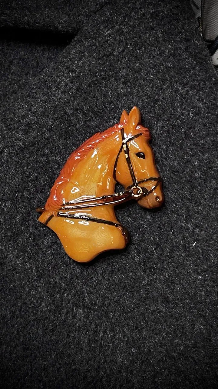 Брошь Донская лошадь ручная работа