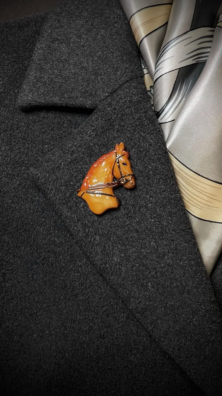 Брошь Донская лошадь ручная работа