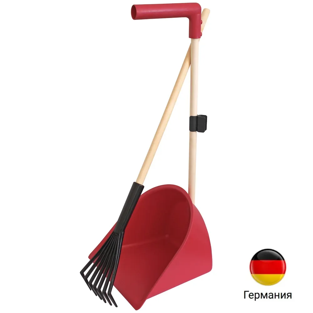 Совок с грабельками для уборки навоза на конюшне, Германия