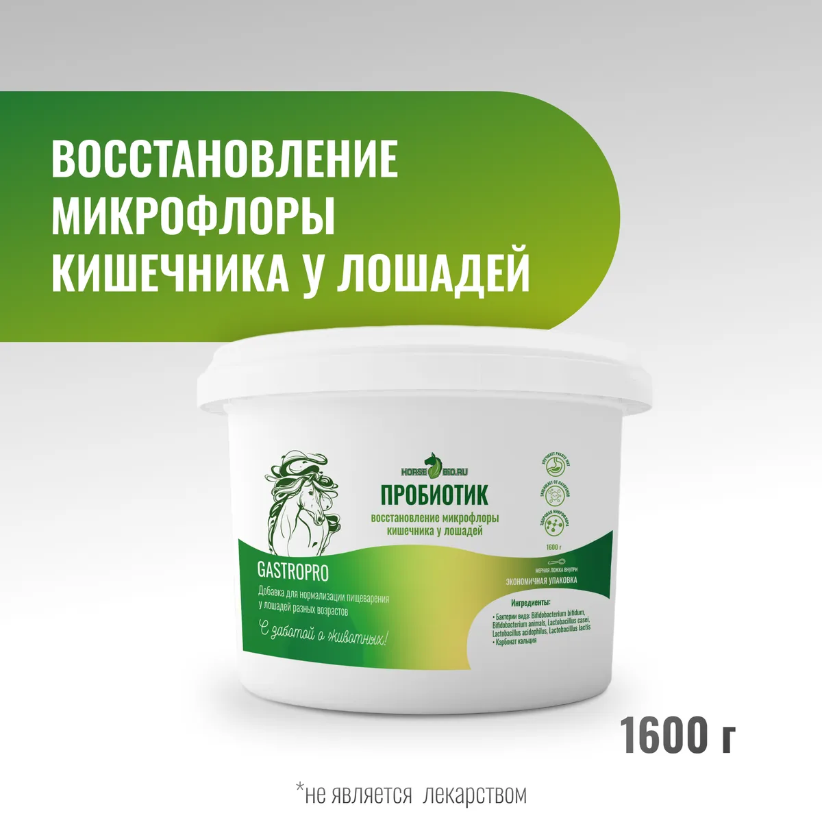 Пробиотик GastroPro для лошадей MAXI, 1600 г