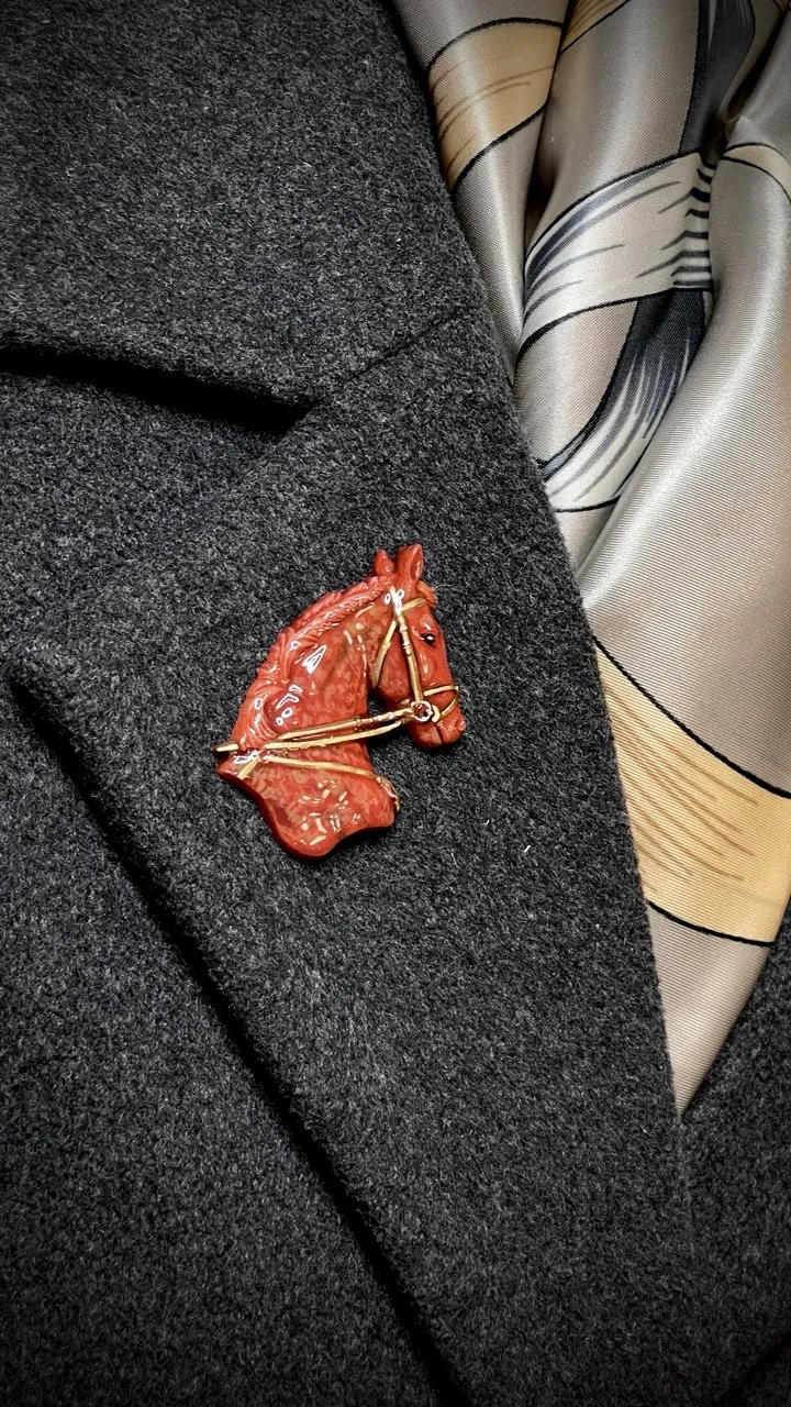 Брошь Игреневая лошадь