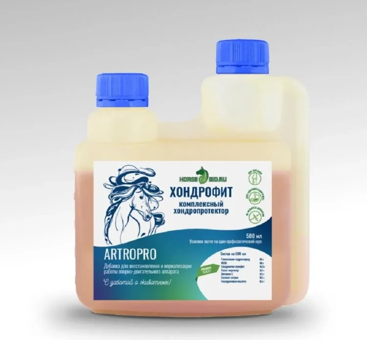 Horse-bio: Хондропротектор Хондрофит ArtroPro для лошадей, 500 мл