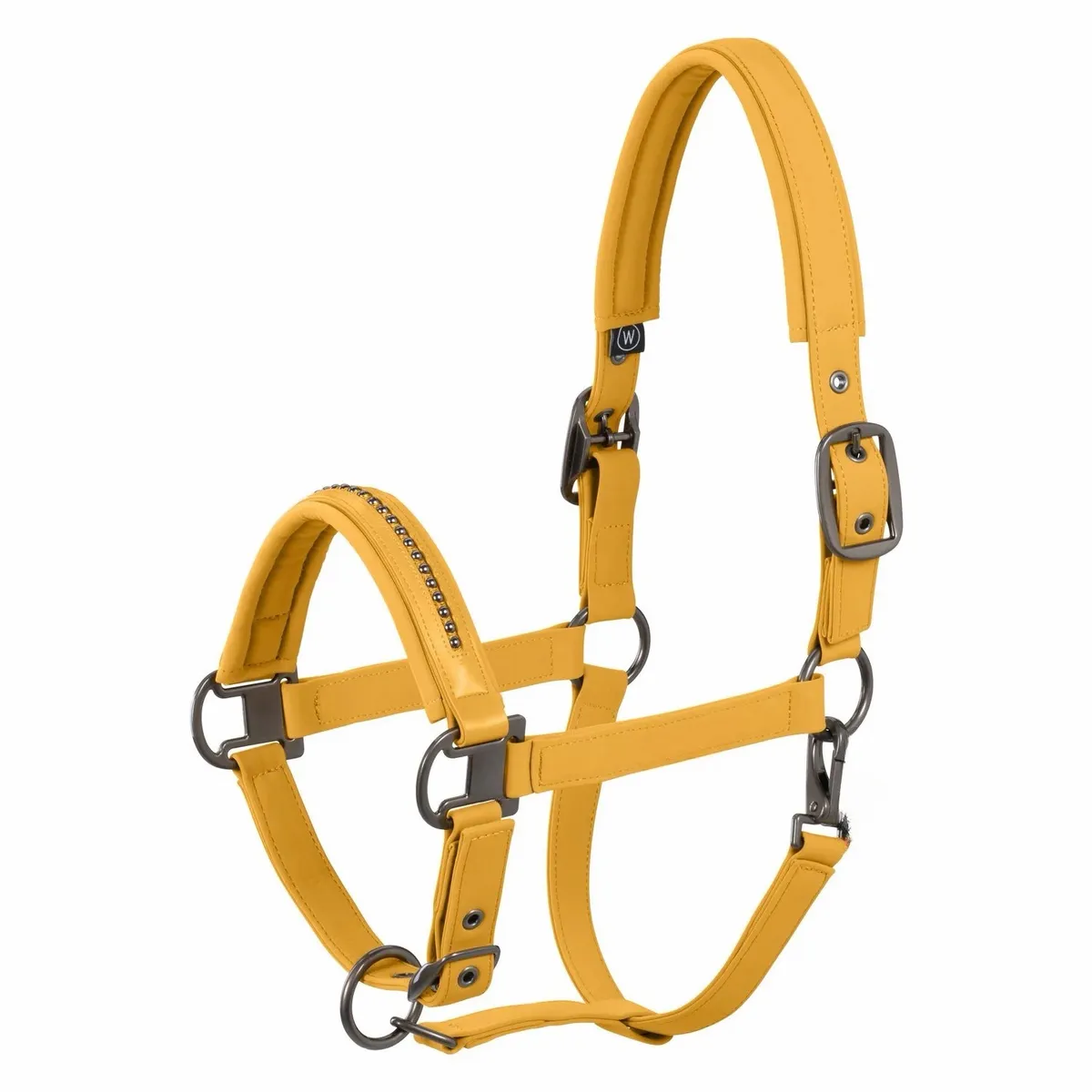 Недоуздок матовый желтый с бусинами TGW (COB)