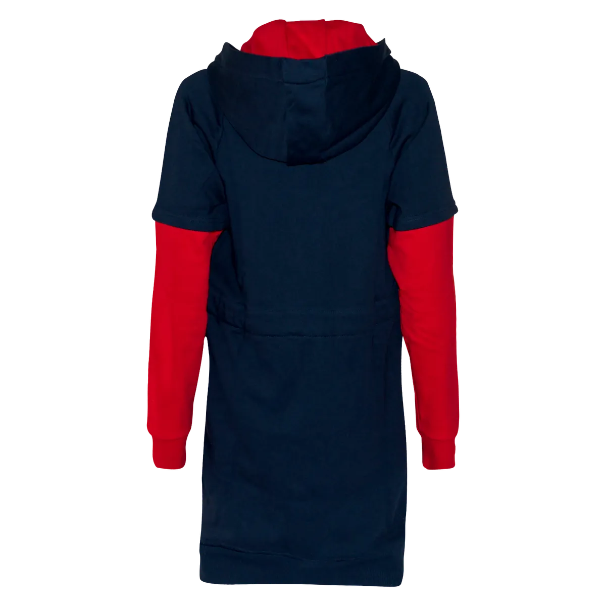 Удлиненная худи No Cold. Navy & Red. M