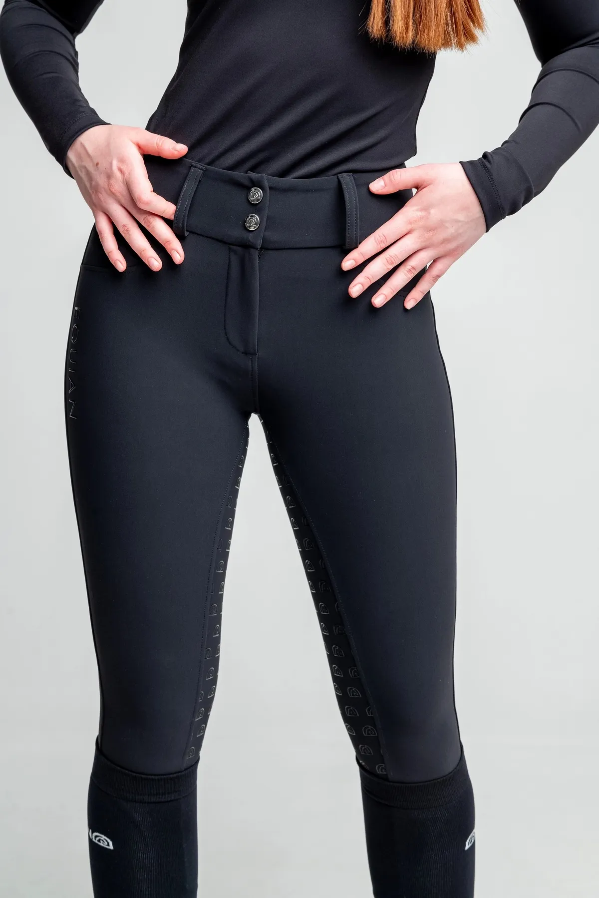 Бриджи для конного спорта EQUIAN с полной силиконовой леей