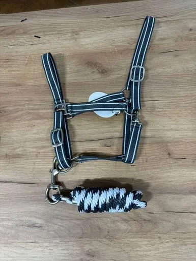 Недоуздок нейлоновый + чумбур PONY LeatherArt