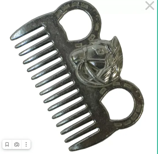 Гребешок алюминиевый для гривы и хвоста с головой лошади