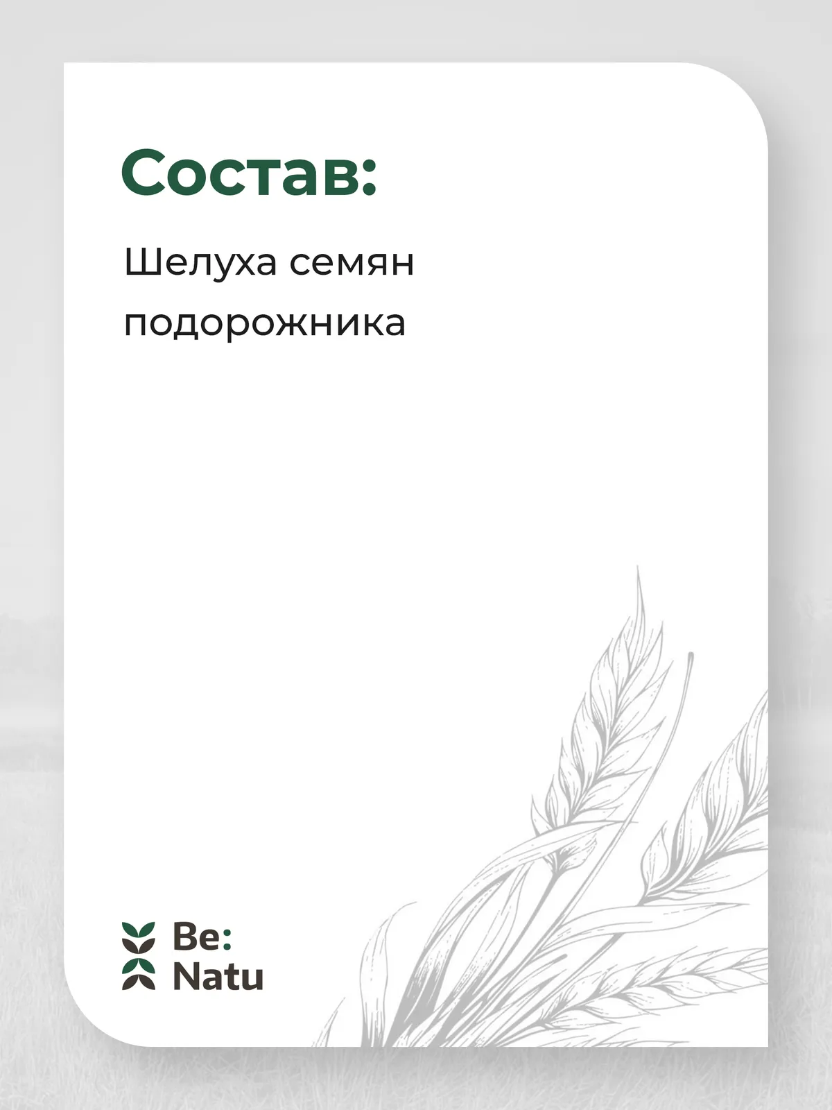 Be:Natu: Псиллиум Bio, натуральное слабительное, пребиотик для лошадей, 0,5 кг
