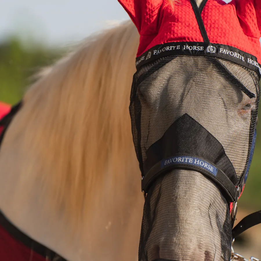 Маска антимоскитная FAVORITE HORSE (красная)
