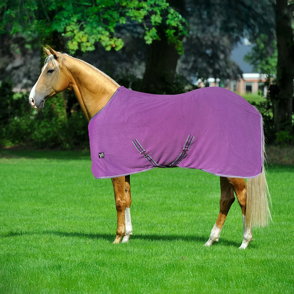 Попона York Billie флисовая с ремнями фиолетовая 145 см