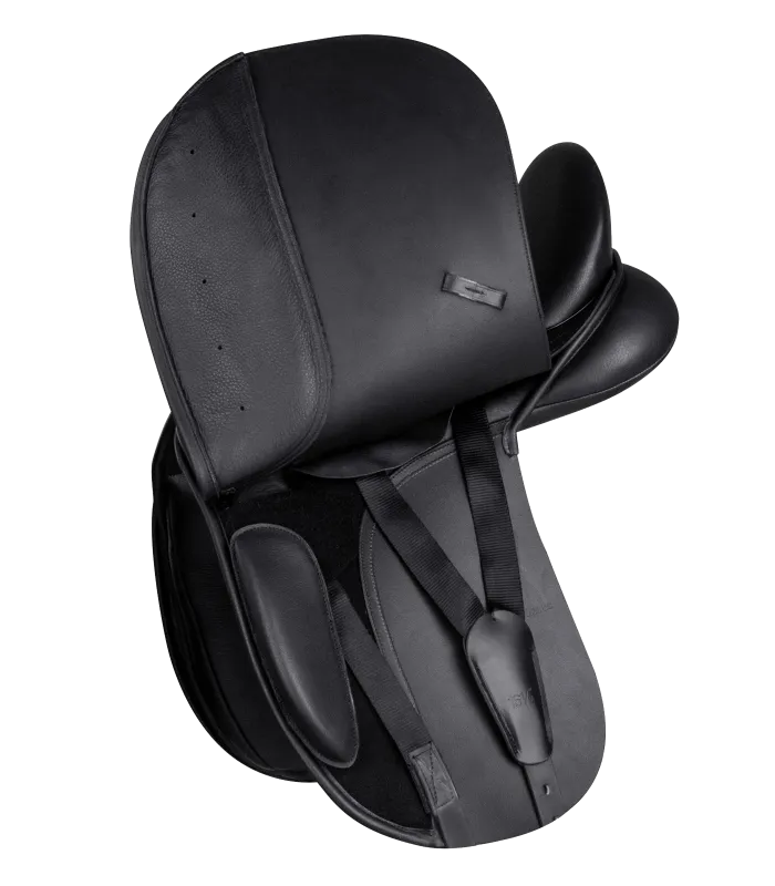 Седло выездковое COMFORT со сменным ленчиком, кожа, 17.5