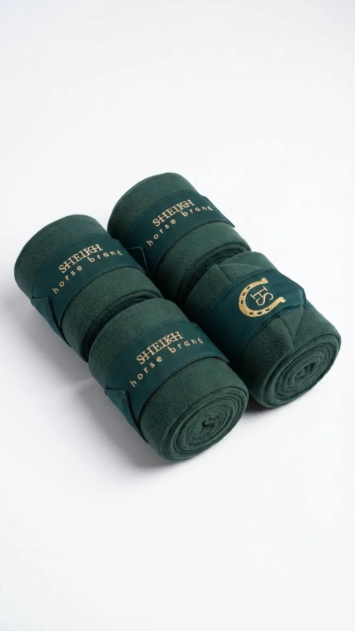 Спортивные бинты для лошадей от SHEIKH HORSE BRAND, цвет зеленый