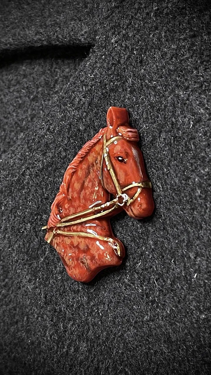 Брошь Игреневая лошадь