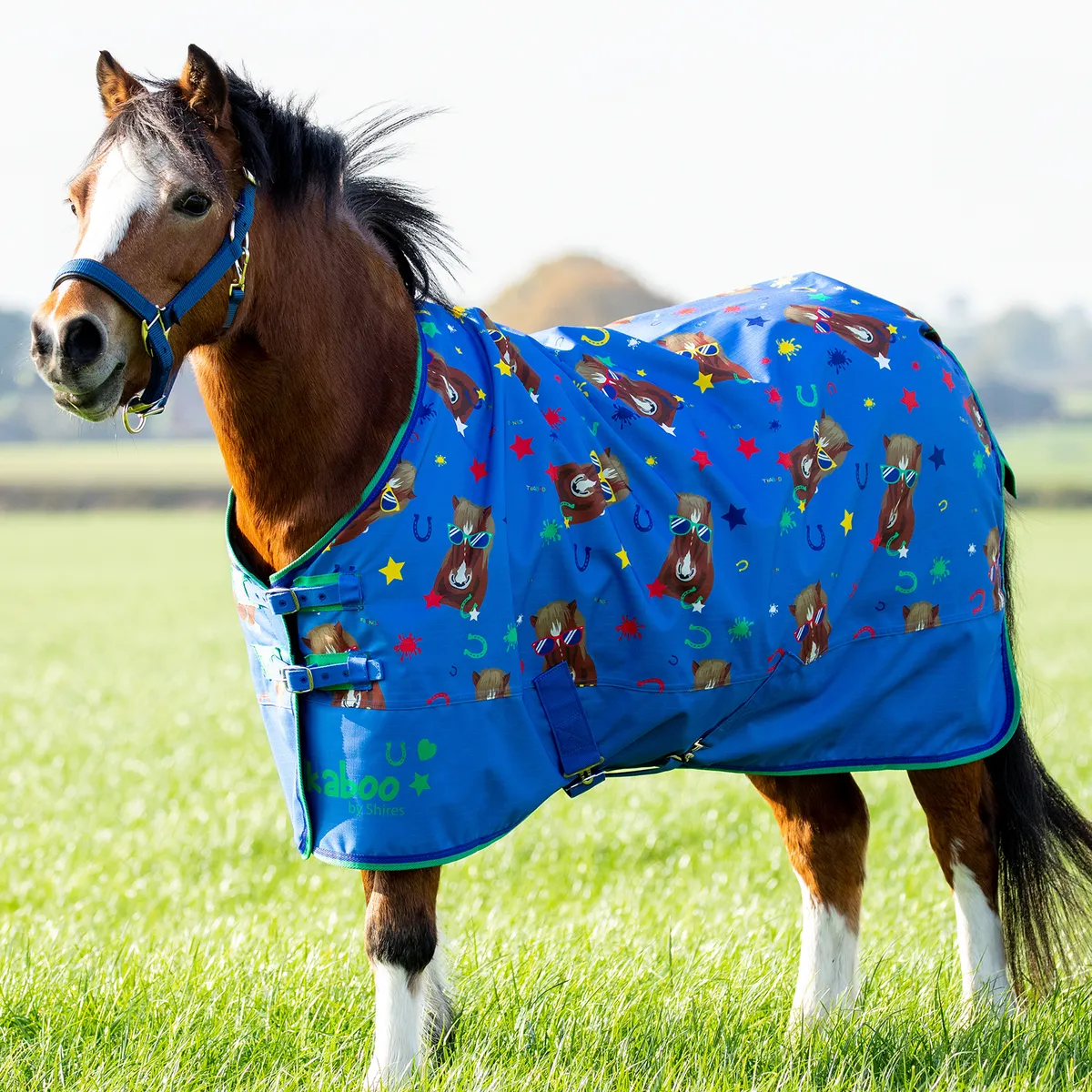 Попона 105 прогулочная для пони "TikaBoo",SHIRES 600D, 0g, 105 см, крутой пони
