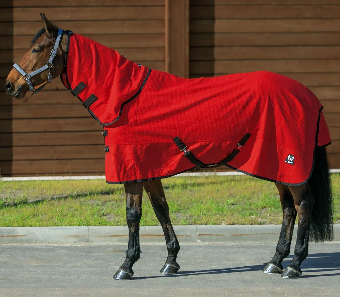 Попона вафельная с вшитым капором MANIC (165, красный)