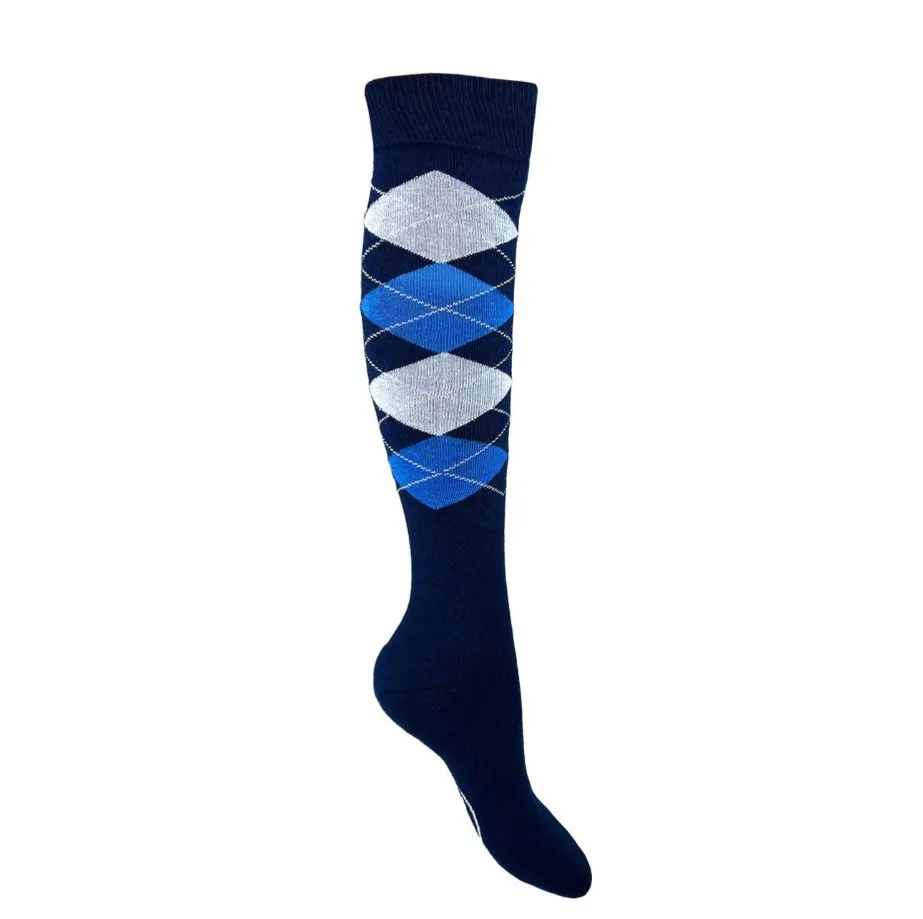 Гольфы York Karo сине-голубые 38-41