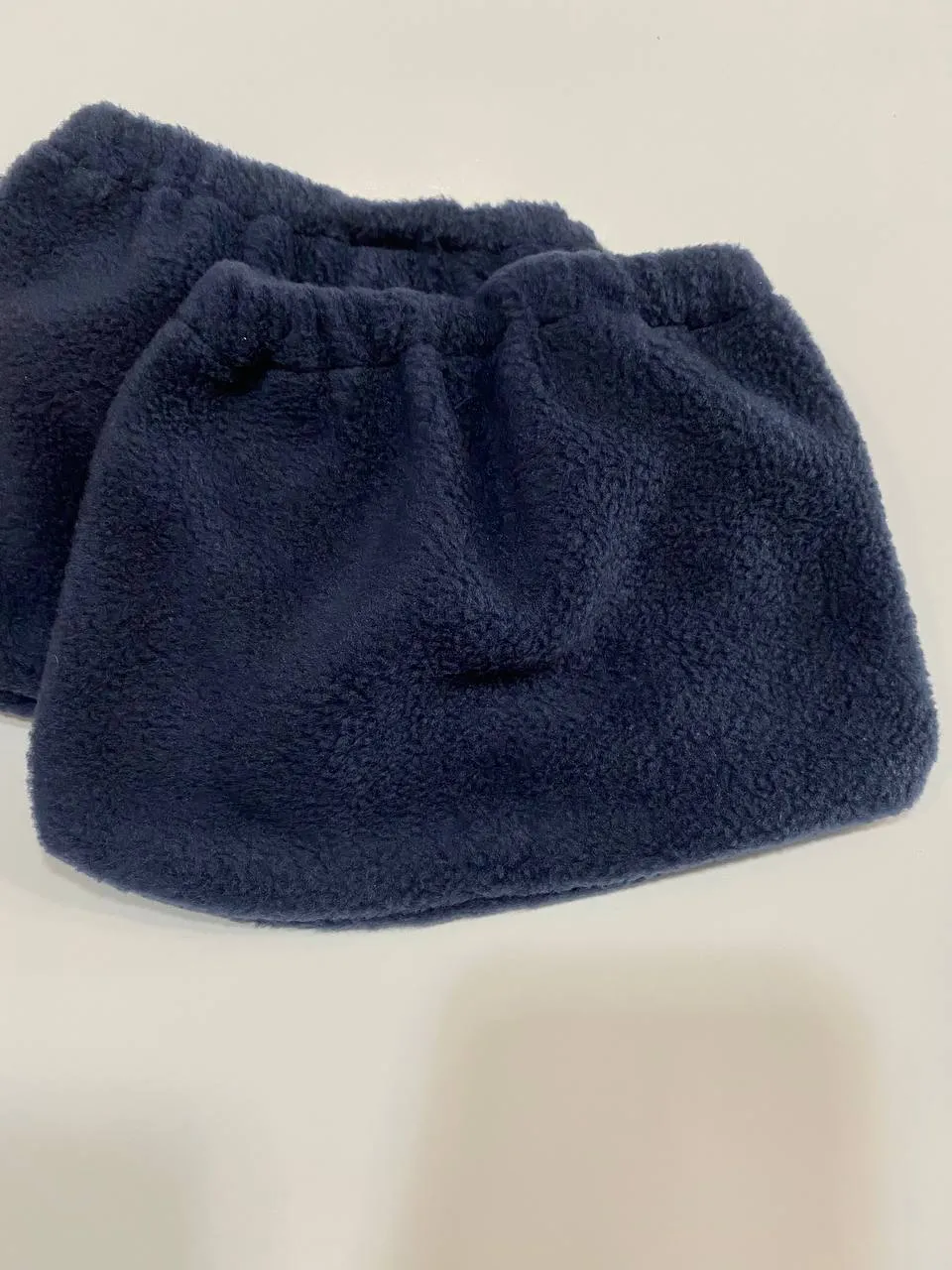 Флисовые чехлы на стремена, в комплекте 2 шт, цвет темно-синий.