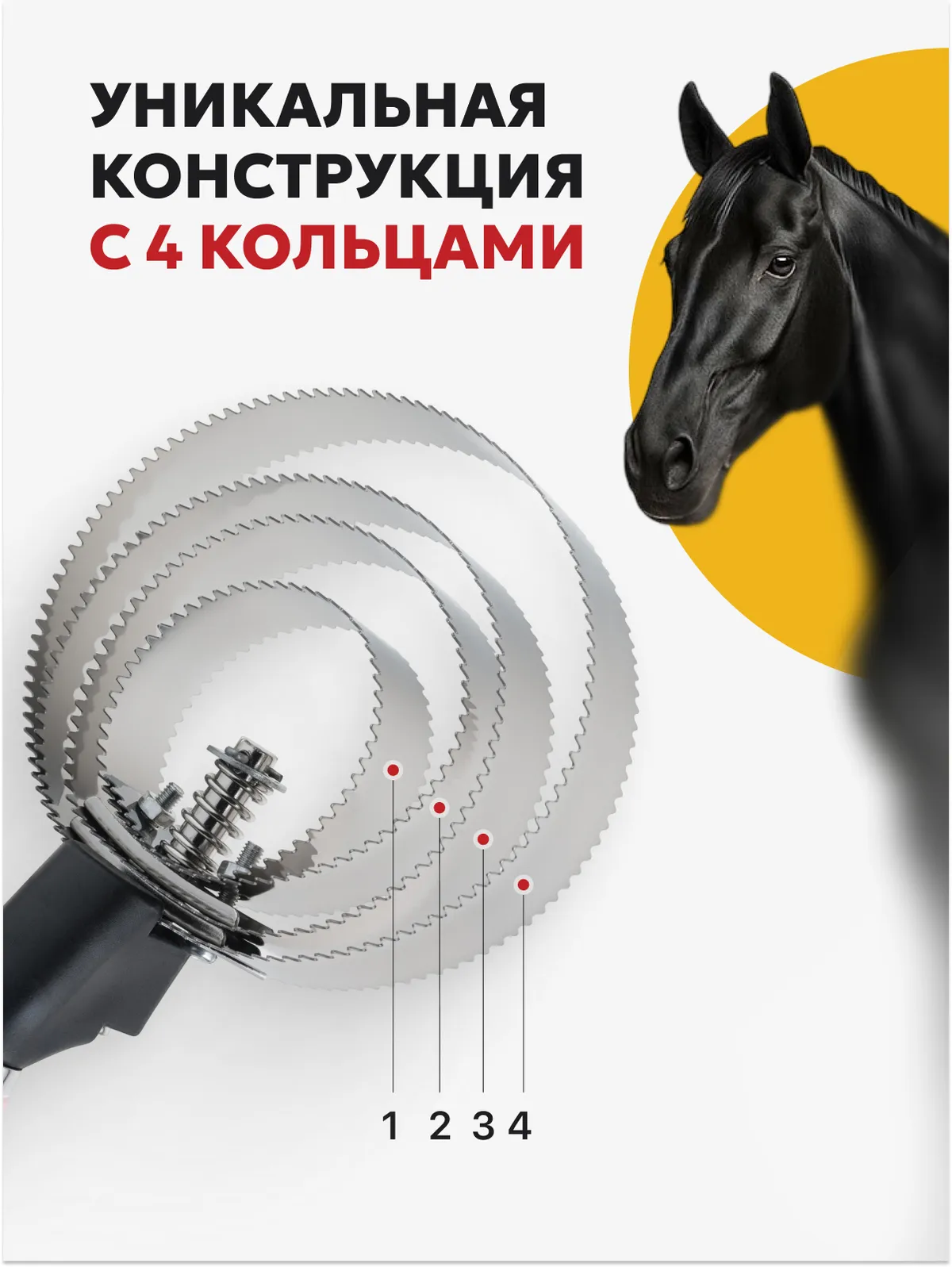 Скребница для собак и лошадей TENBERG Rings X4 Blue