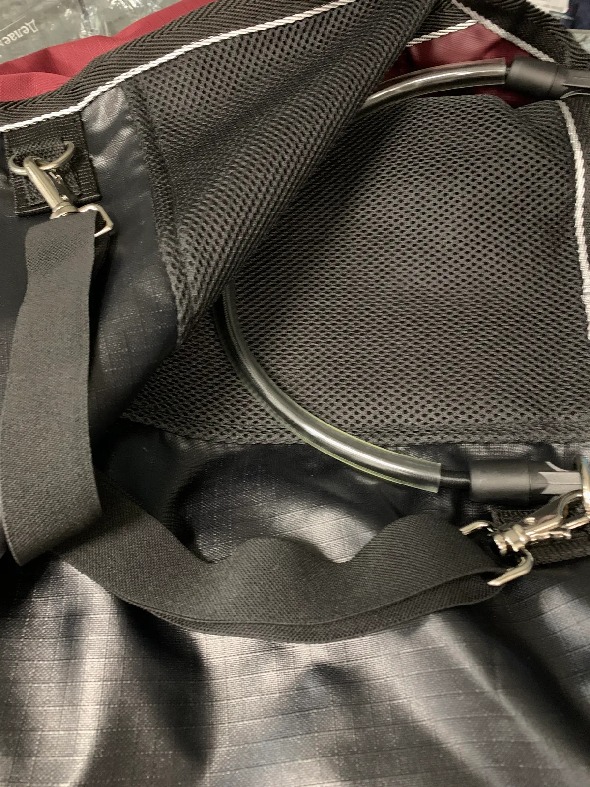 ПОПОНА ПРОГУЛОЧНАЯ NW AIR-MAX С ВЫСОКОЙ ХОЛКОЙ, комбинир. Бордо/чёрный, 145см