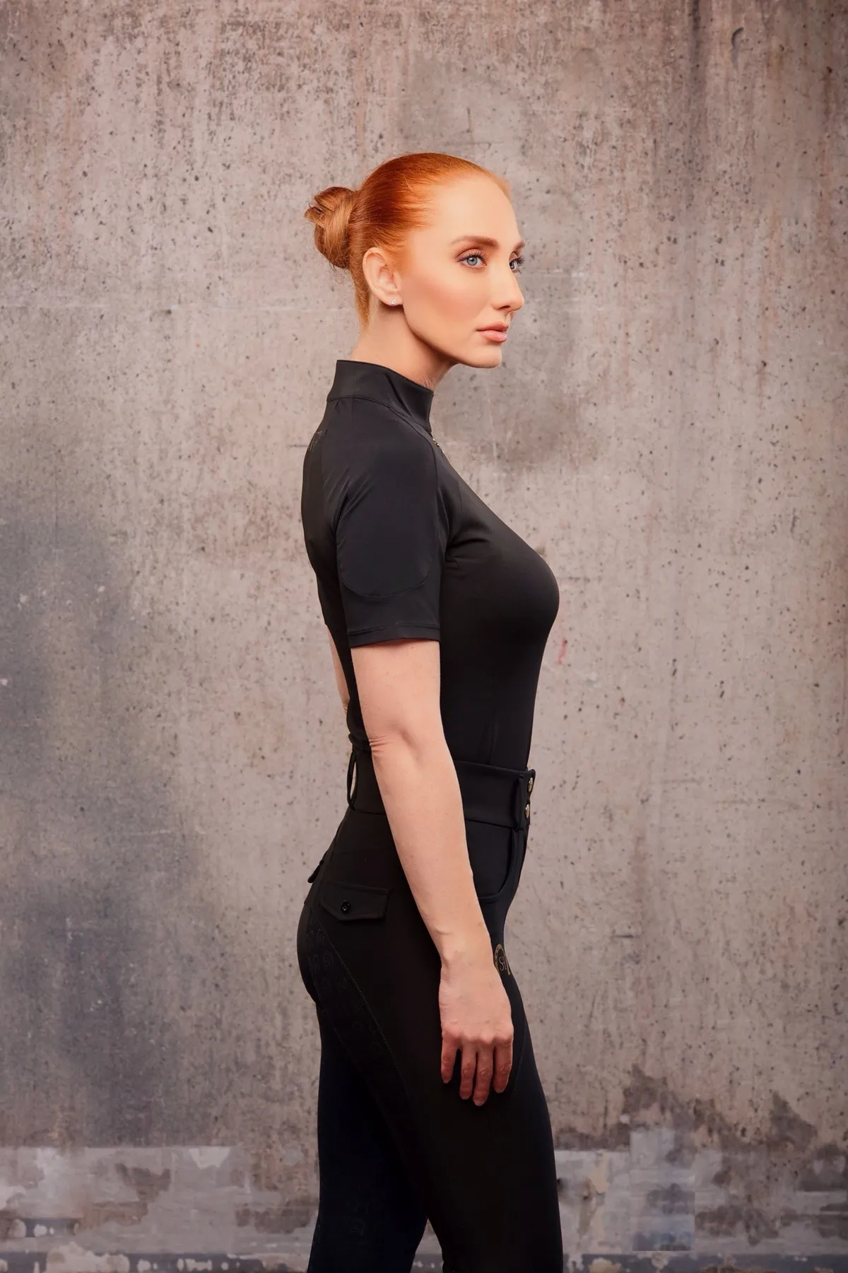Поло для верховой езды, конного спорта SHEIKH HORSE BRAND, коллекция ГЕЛАКСИ, цвет черный, р-р L