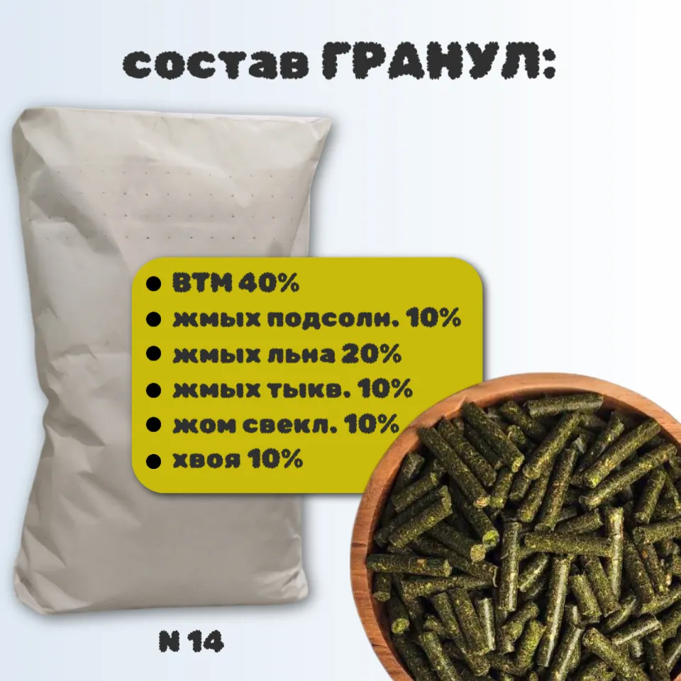 SanGran. Микс для лошадей в гранулах №14