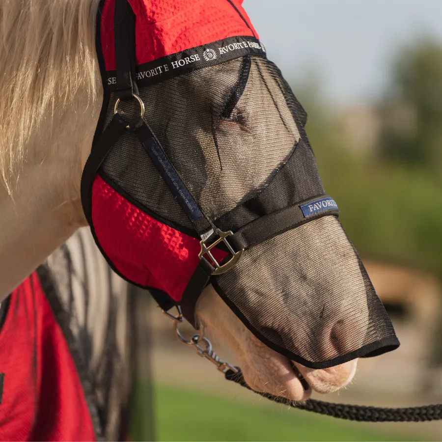 Маска антимоскитная FAVORITE HORSE (красная)