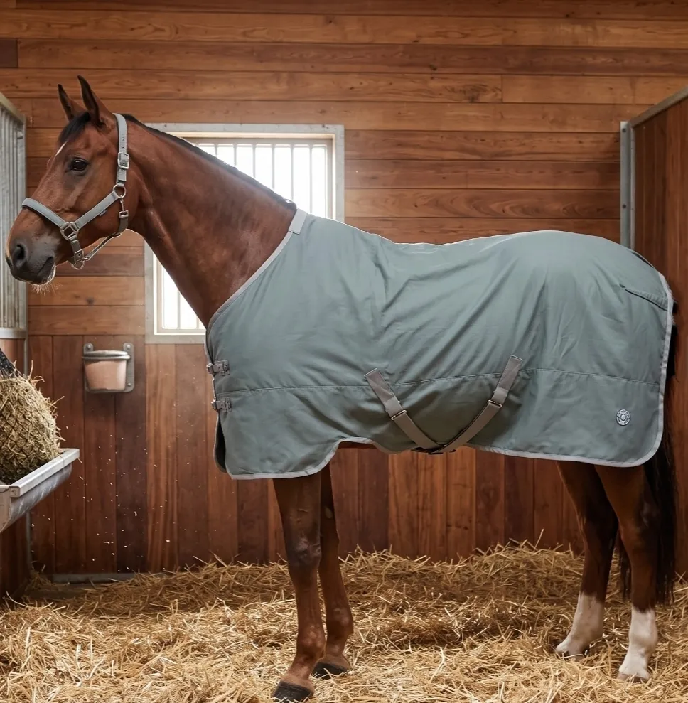 Попона денниковая FLEECE-LINED на флисе, серый