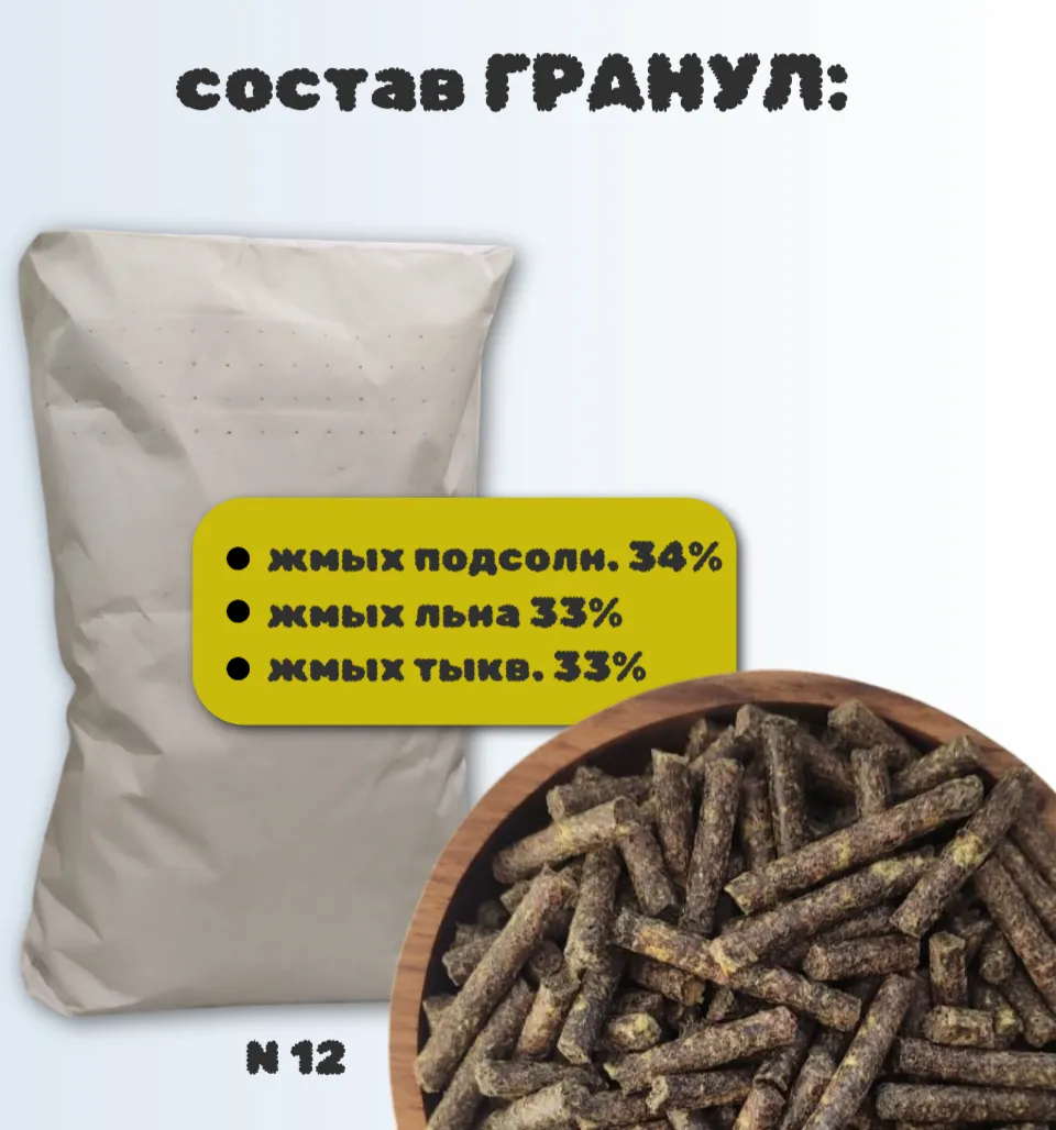 SanGran. Микс для лошадей в гранулах № 12. МИКС ЖМЫХ