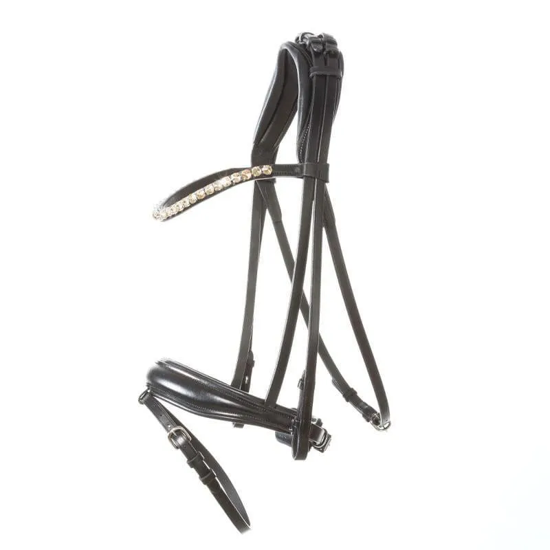 Оголовье трензельное со стразами Tasmanya, cob